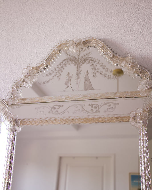Miroir vénitien verre de murano