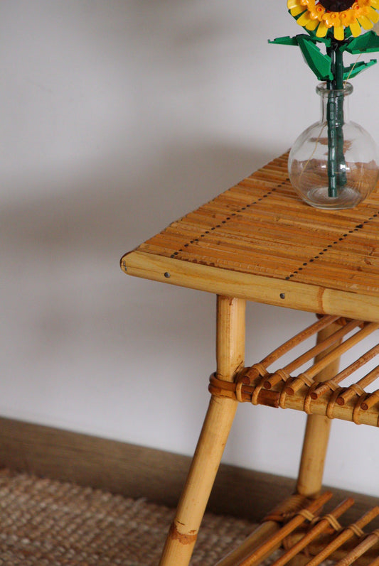 Table d’appoint en rotin, années 60