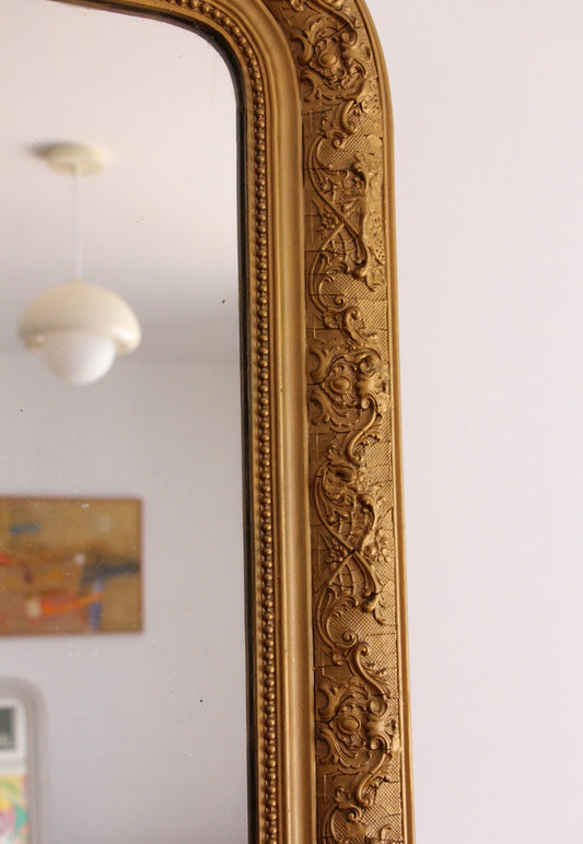 Miroir Louis-Philippe Doré Vintage