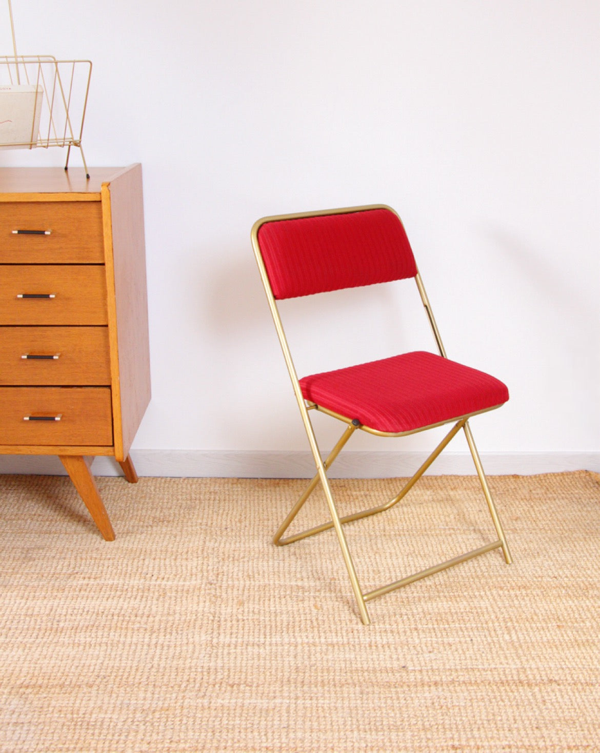 Chaise pliante lafuma rouge