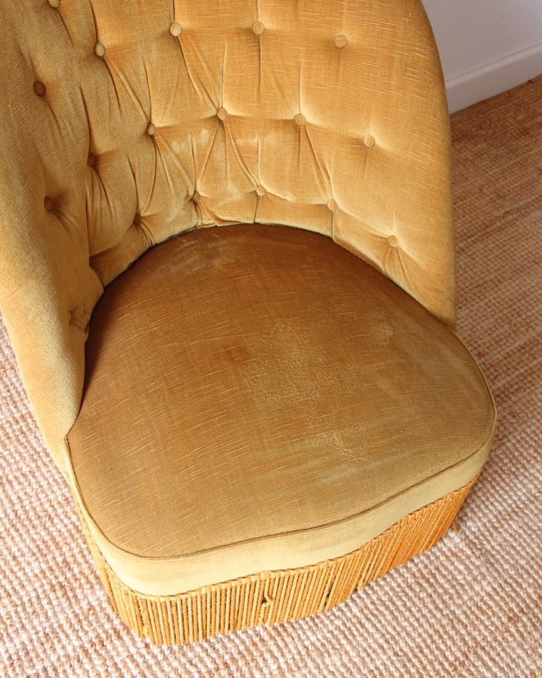 Fauteuil crapaud vintage