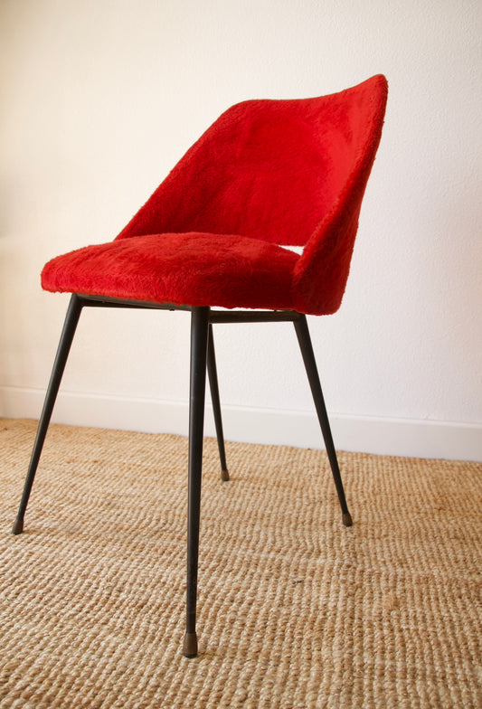 Chaise cocktail moumoute, années 70 - Brocante Vannes Mobilier & Décoration Vintage