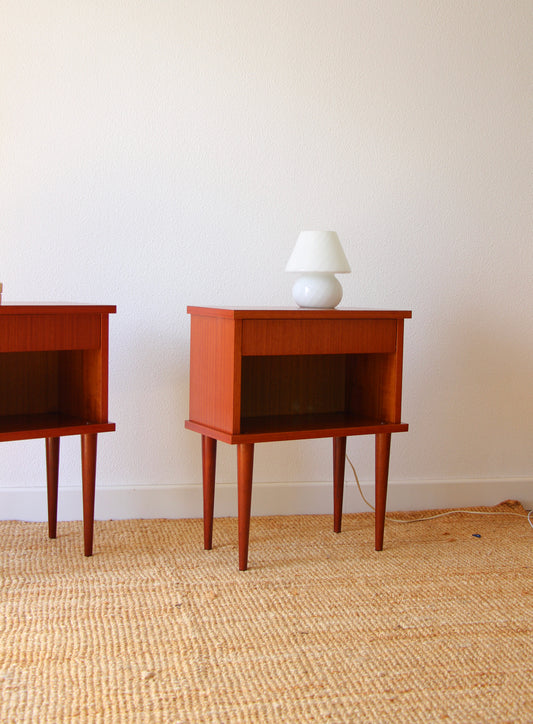Paire de tables de chevet années 60 - Brocante Vannes Mobilier & Décoration Vintage