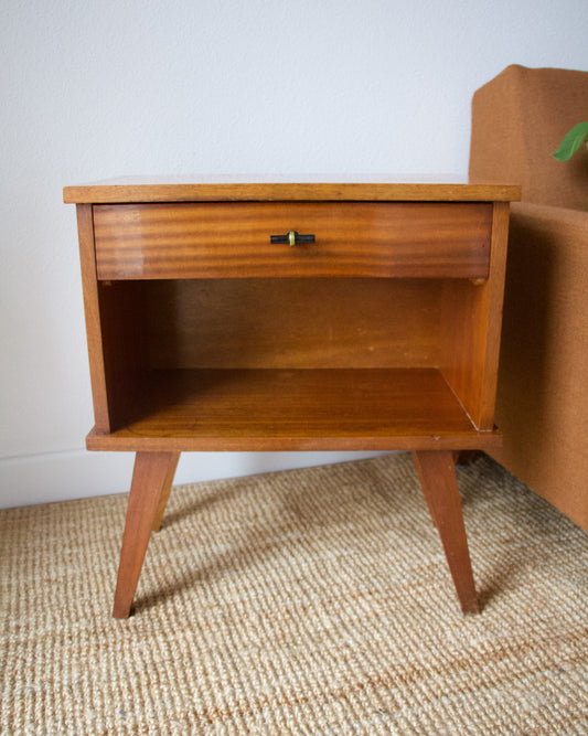 Table de chevet pieds compas années 60