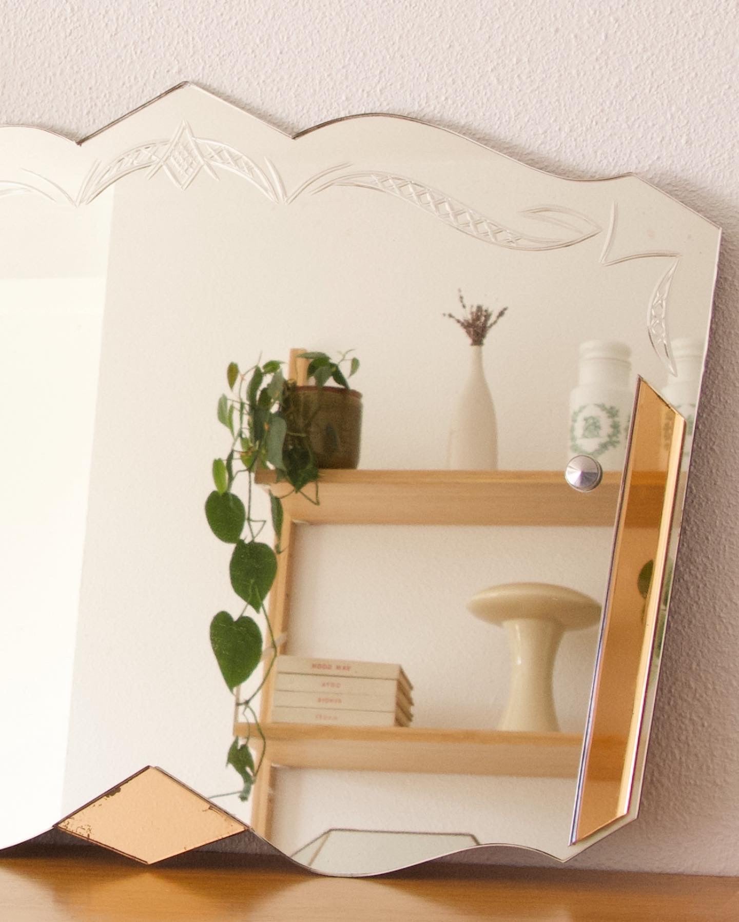 Miroir vénitien style art déco années 50 - Brocante Vannes - Décoration Vintage