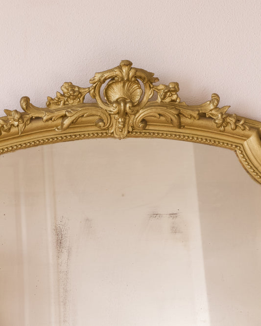Grand miroir d'époque Napoléon III doré - Brocante Vannes Décoration Meuble Vintage