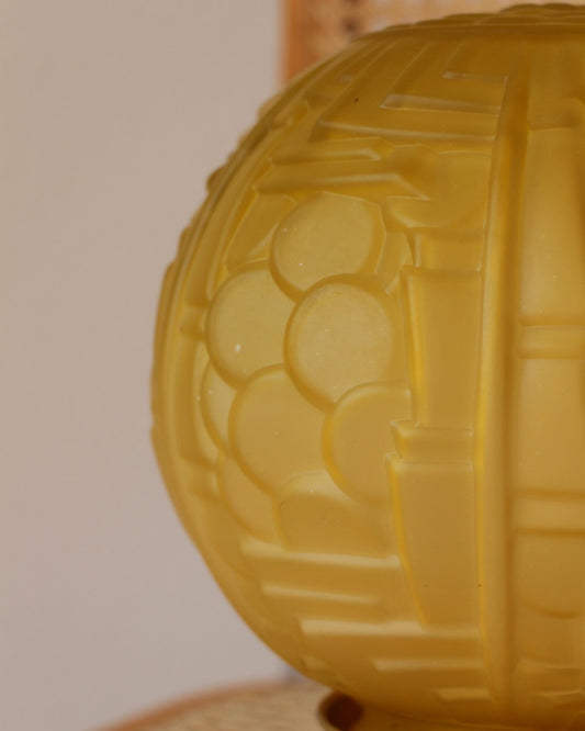 Lampe à poser globe vintage art déco - Pépites Décoration Mobilier - Brocante Vannes