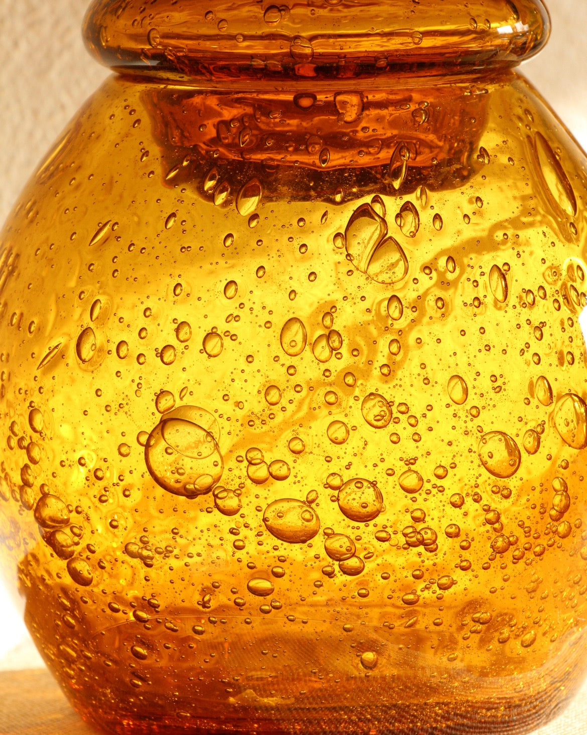 Bonbonnière verre soufflé de la verrerie La Rochère