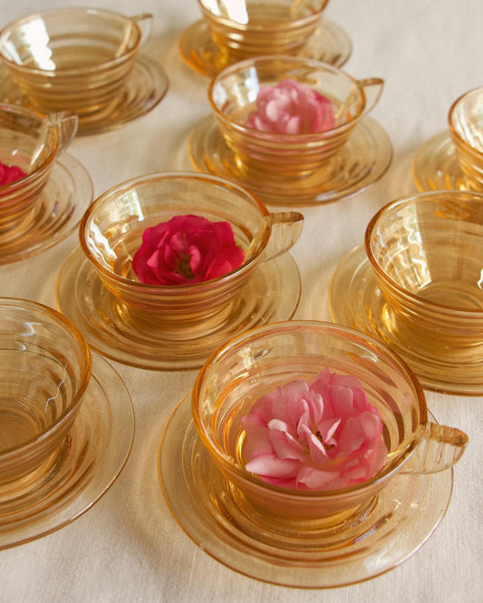 Set 10 tasses à café Gondolo années 50 - Pépites brocante Vannes - Décoration Vintage