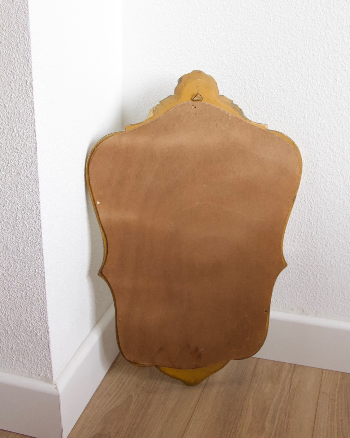 Miroir ancien coquille doré feuille d'or