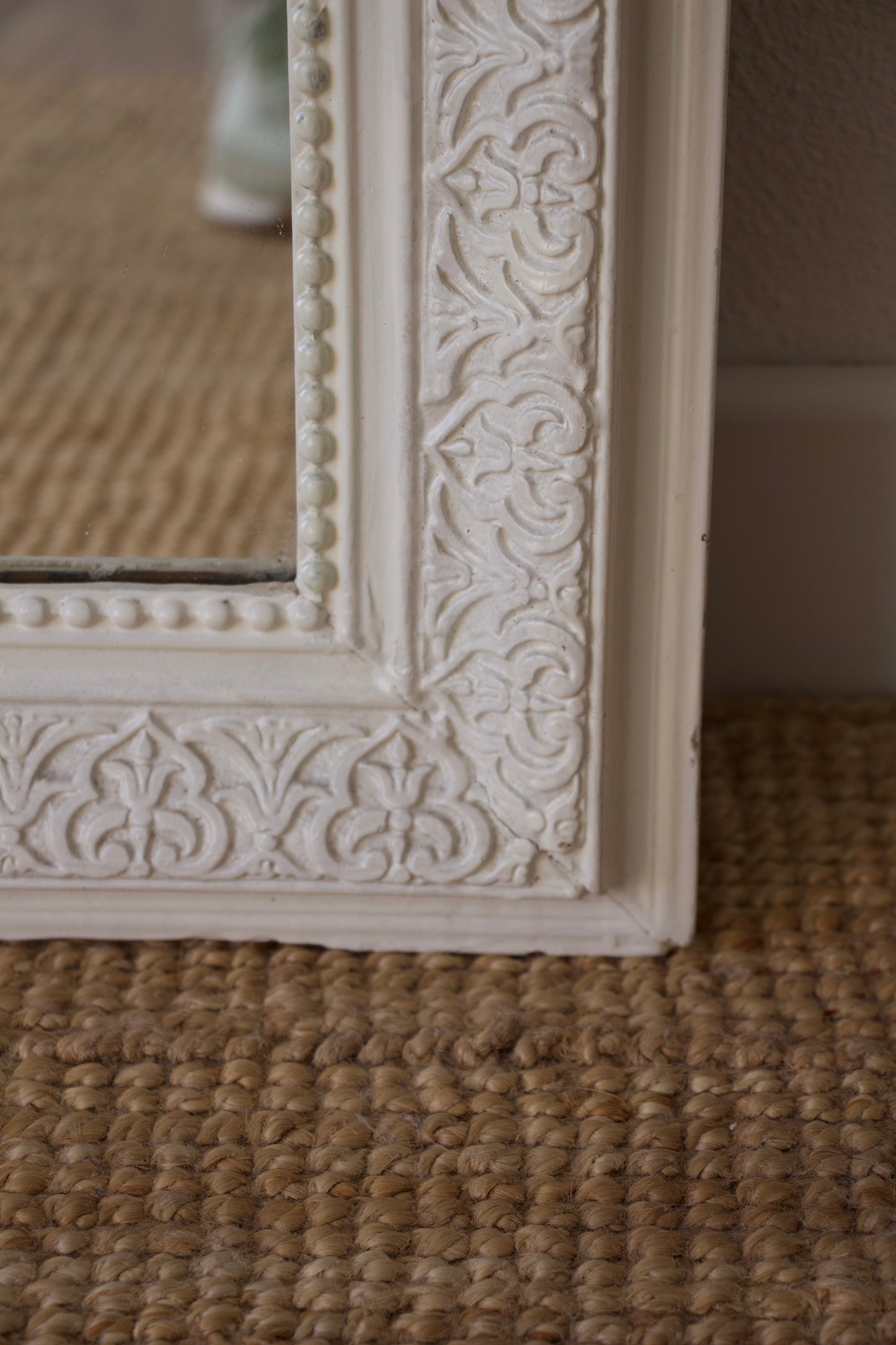 Grand miroir Louis-Philippe blanc