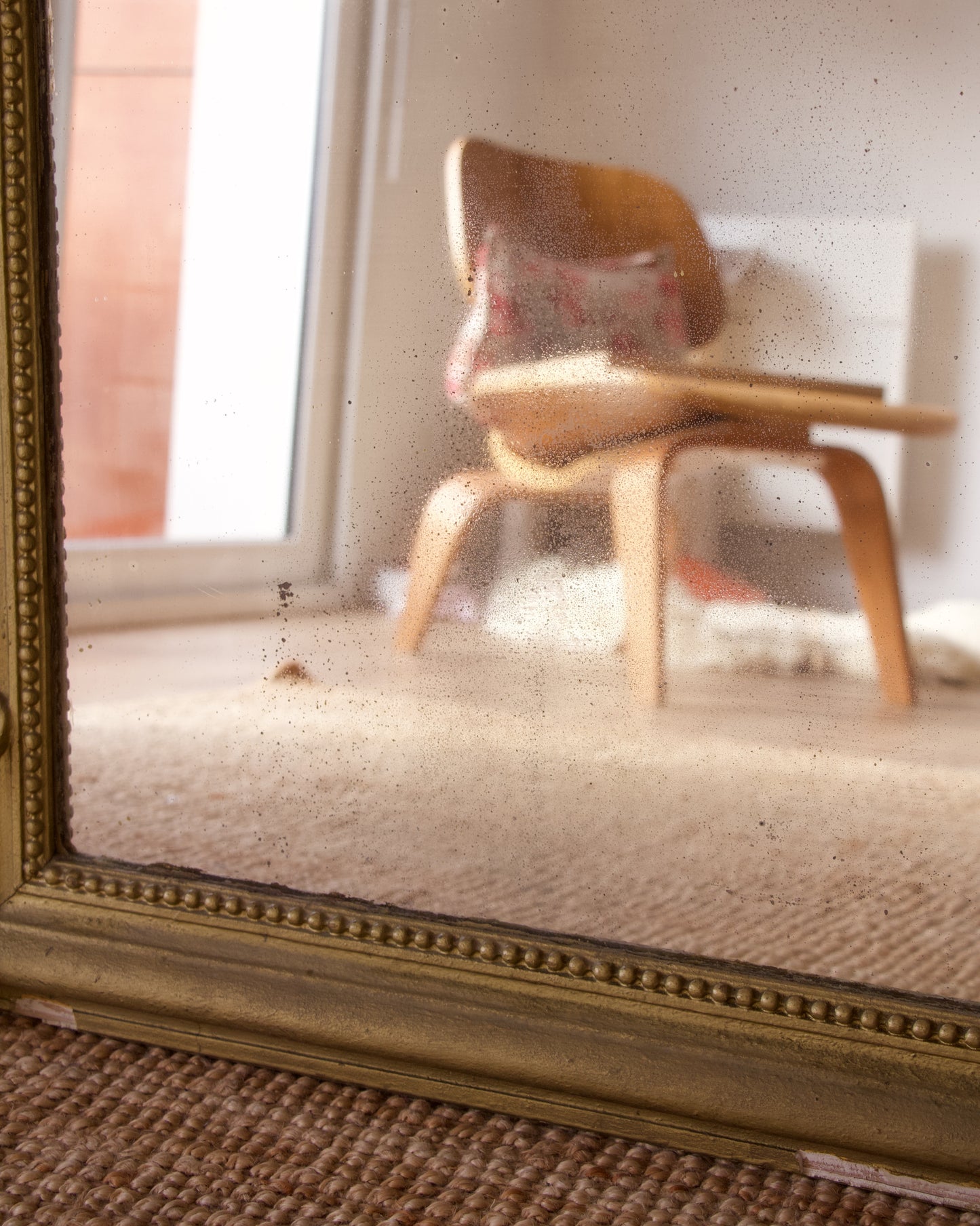 Grand miroir d'époque Napoléon III doré