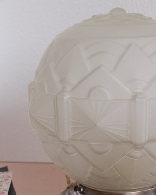 Lampe à poser Globe Art Déco - Pépites Brocante Vintage Déco