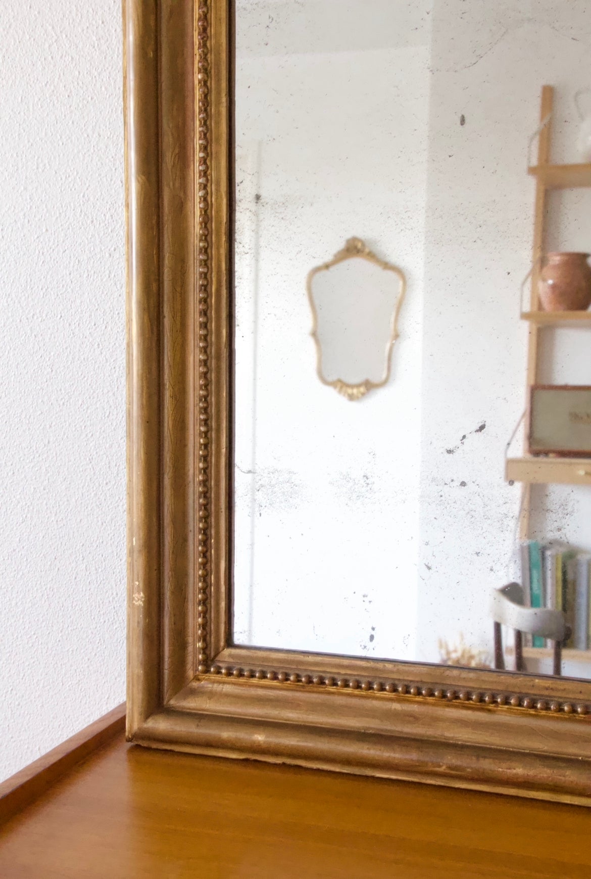 Ancien miroir Louis-Philippe doré