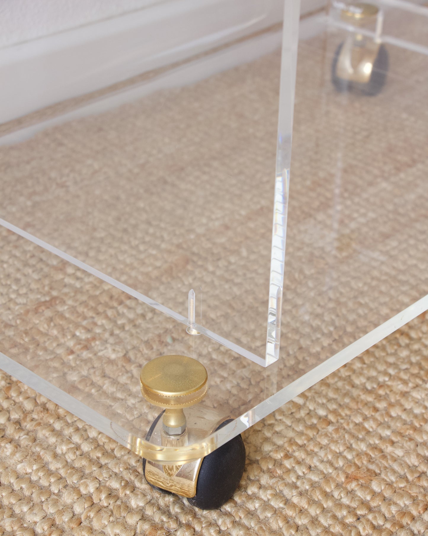 Meuble plexiglass années 70 par David Lange