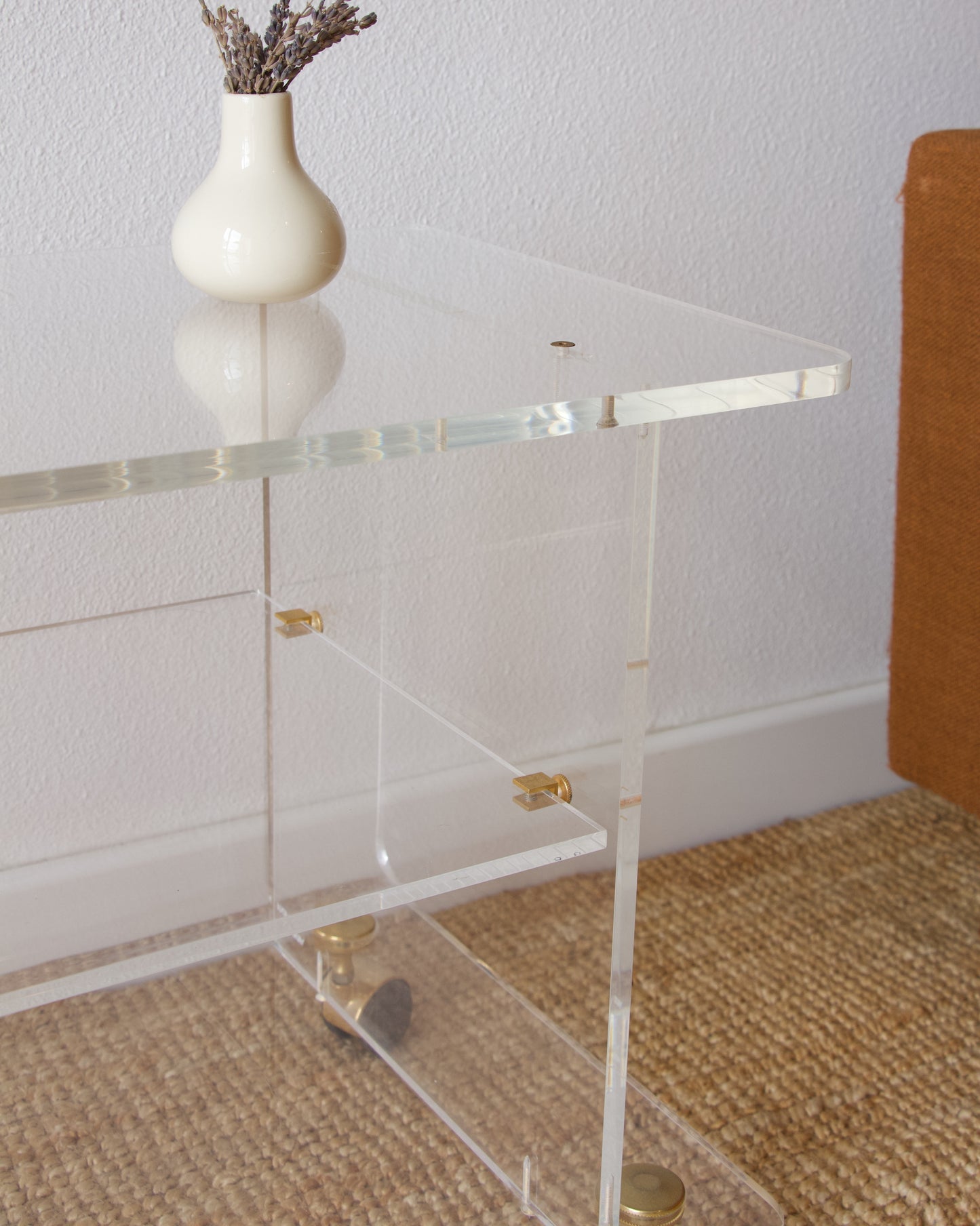 Meuble plexiglass années 70 par David Lange