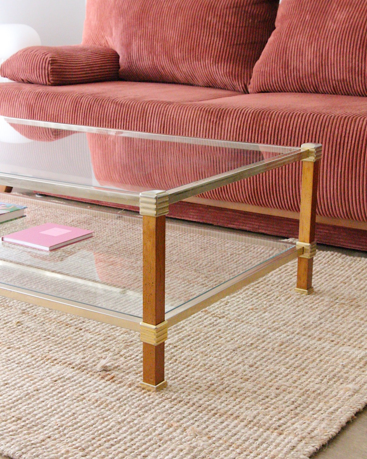 Table basse double plateau années 70