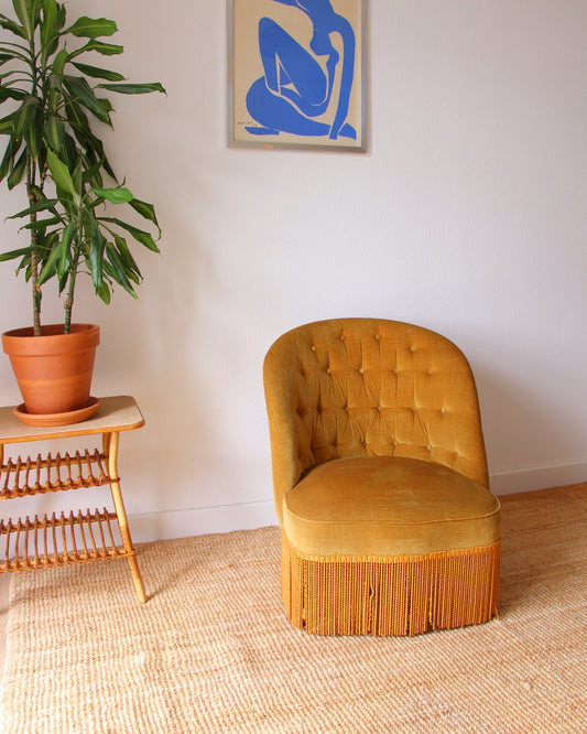 Fauteuil crapaud vintage - Brocante Vannes Mobilier & Décoration Vintage
