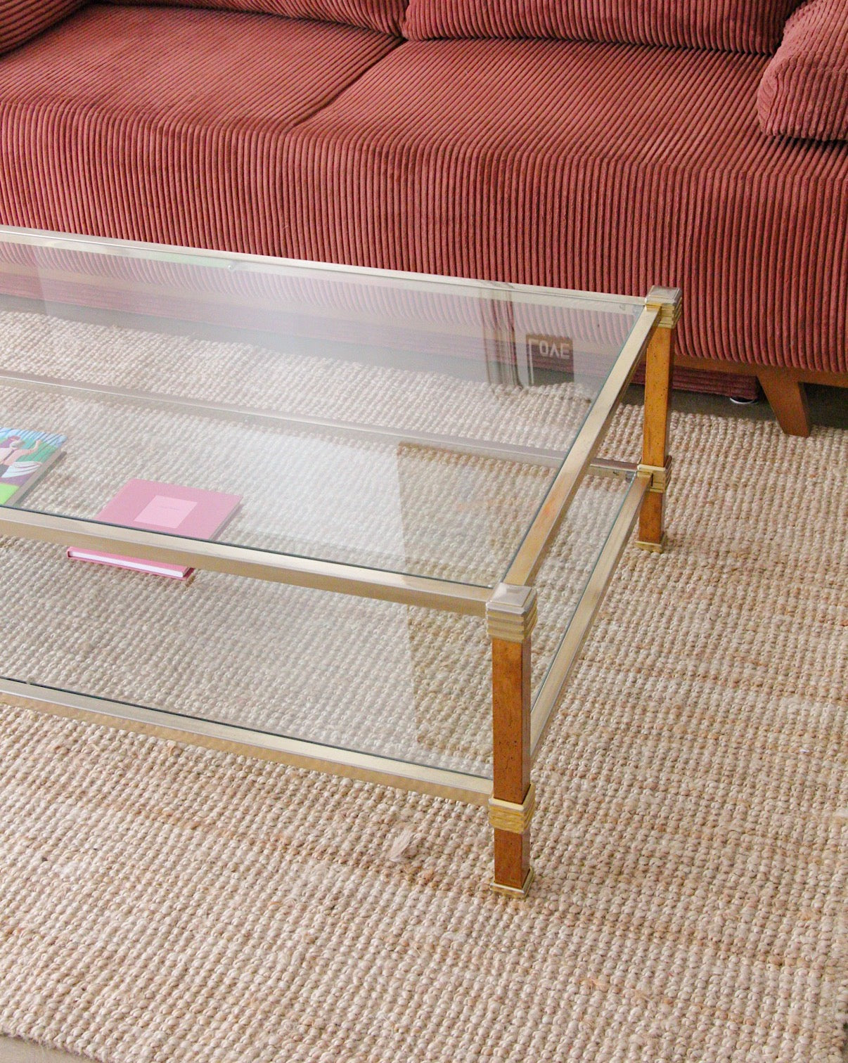 Table basse double plateau années 70