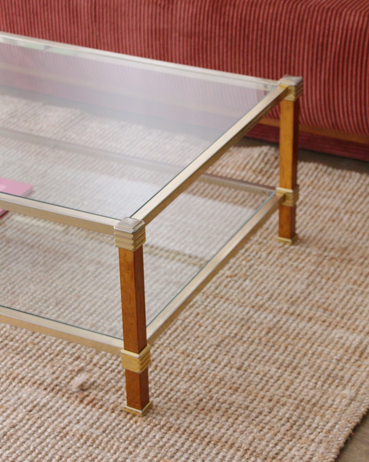 Table basse double plateau années 70