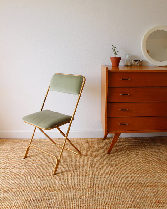 Chaise pliante lafuma vintage velours