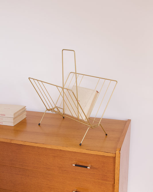 Porte-revues doré vintage