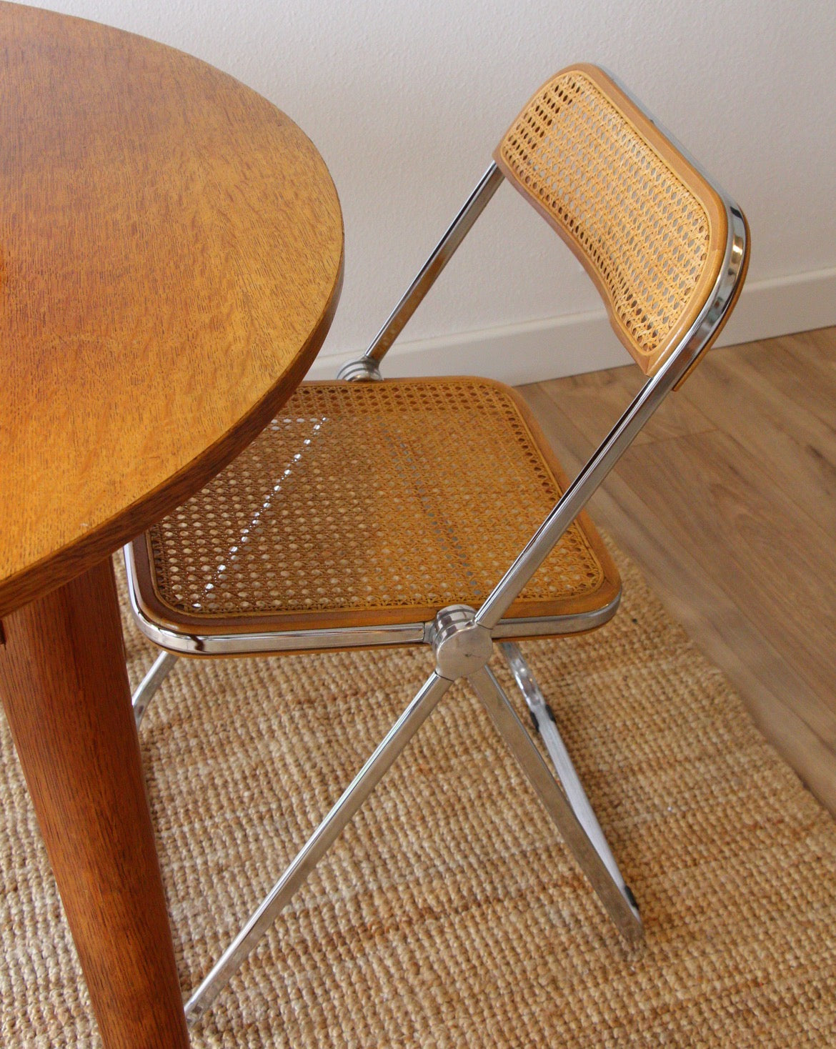 3 chaises italiennes Plia Canne par Giancarlo Piretti