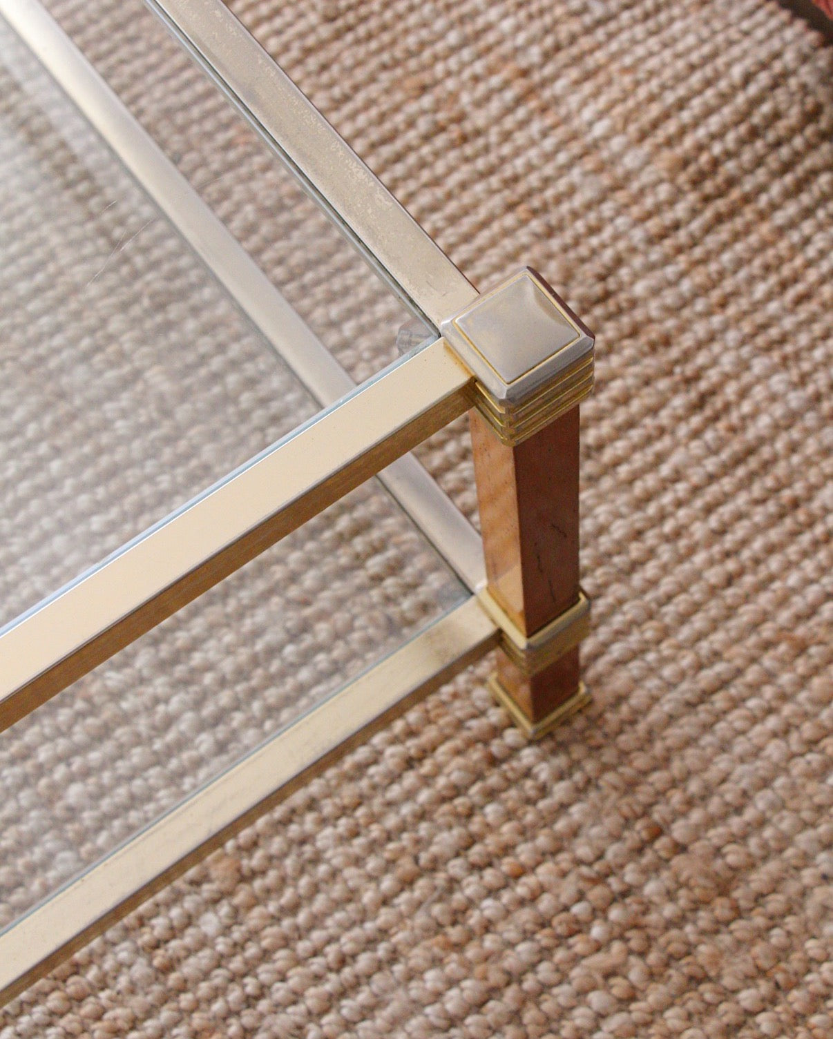 Table basse double plateau années 70