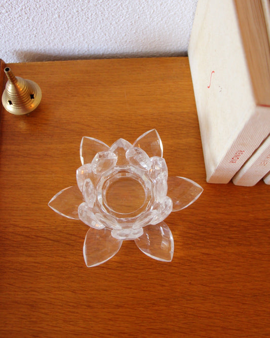 Bougeoir lotus cristal