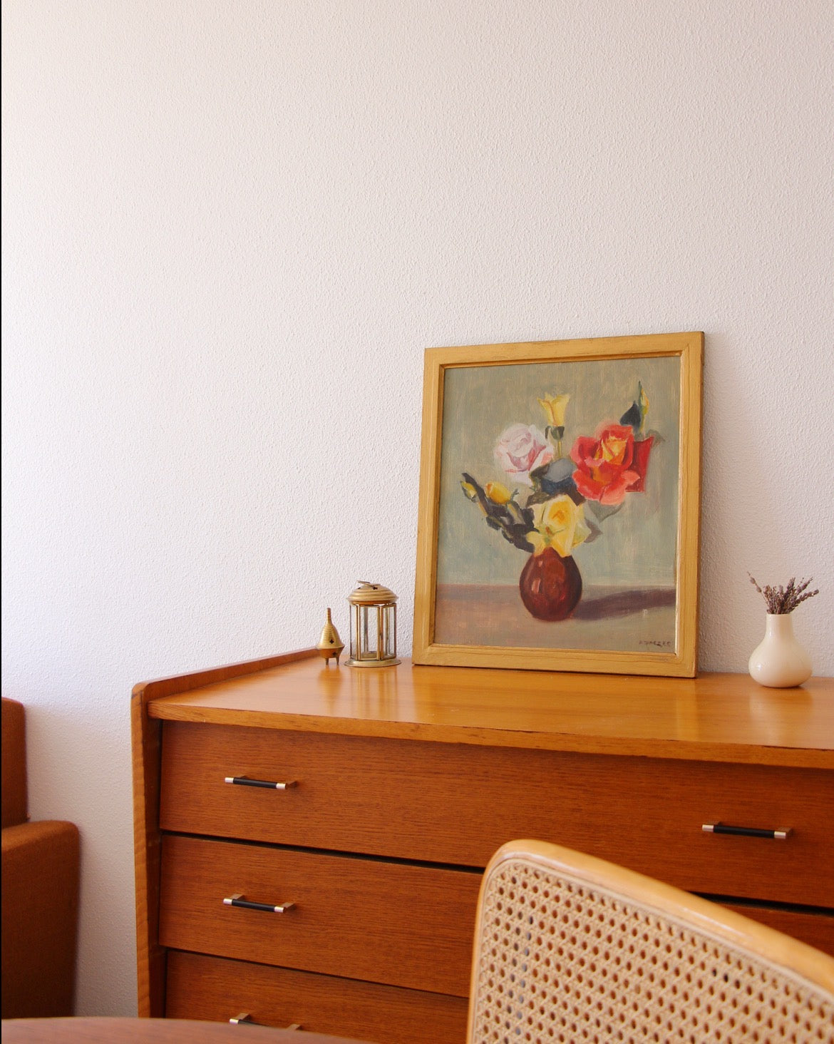 Tableau floral, huile sur toile