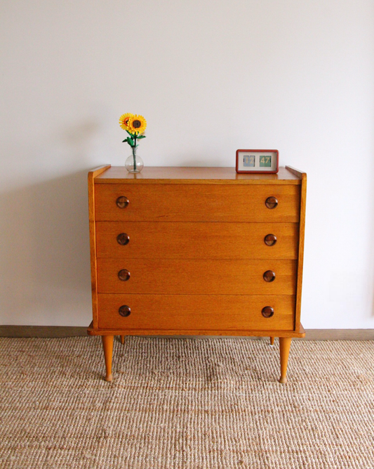 Commode en teck, France, années 60 - Brocante Vannes Mobilier et décoration vintage 