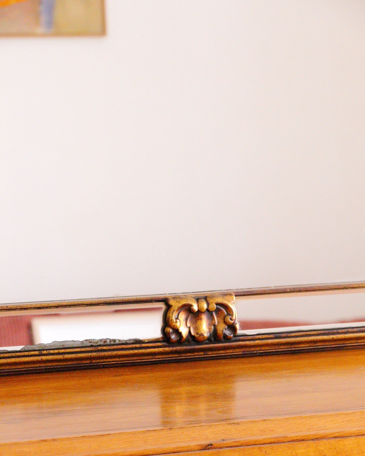 Grand miroir doré Deknudt ancien années 70 ✨