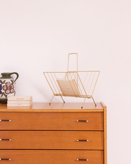 Porte-revues doré vintage