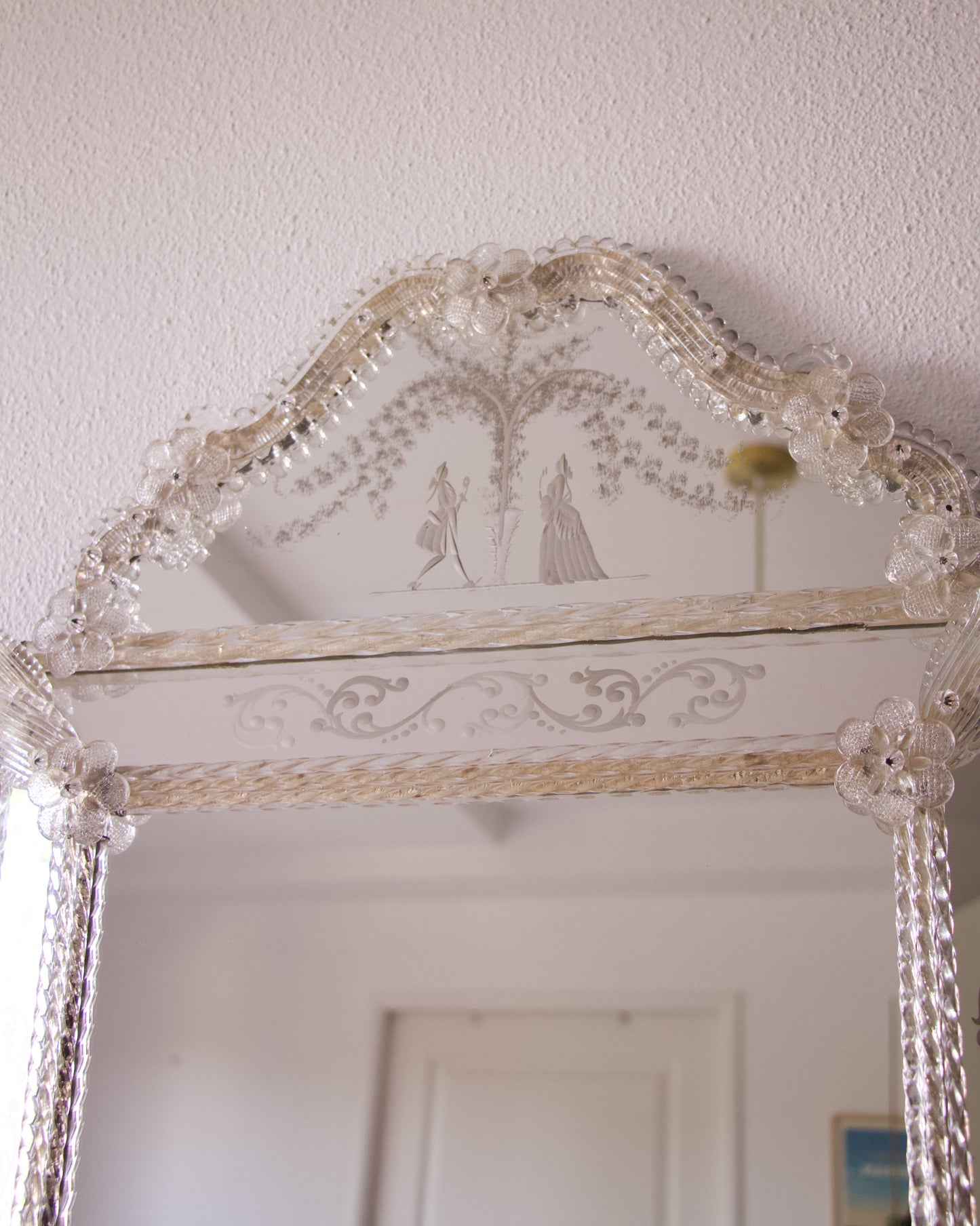 Miroir vénitien verre de murano