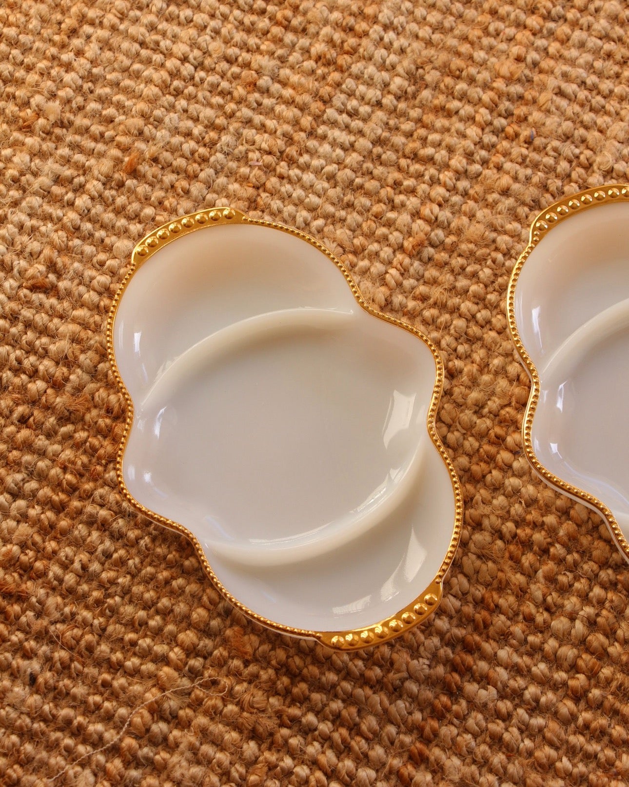 Paire de plat de service opaline, USA, King Fire, 50-60s