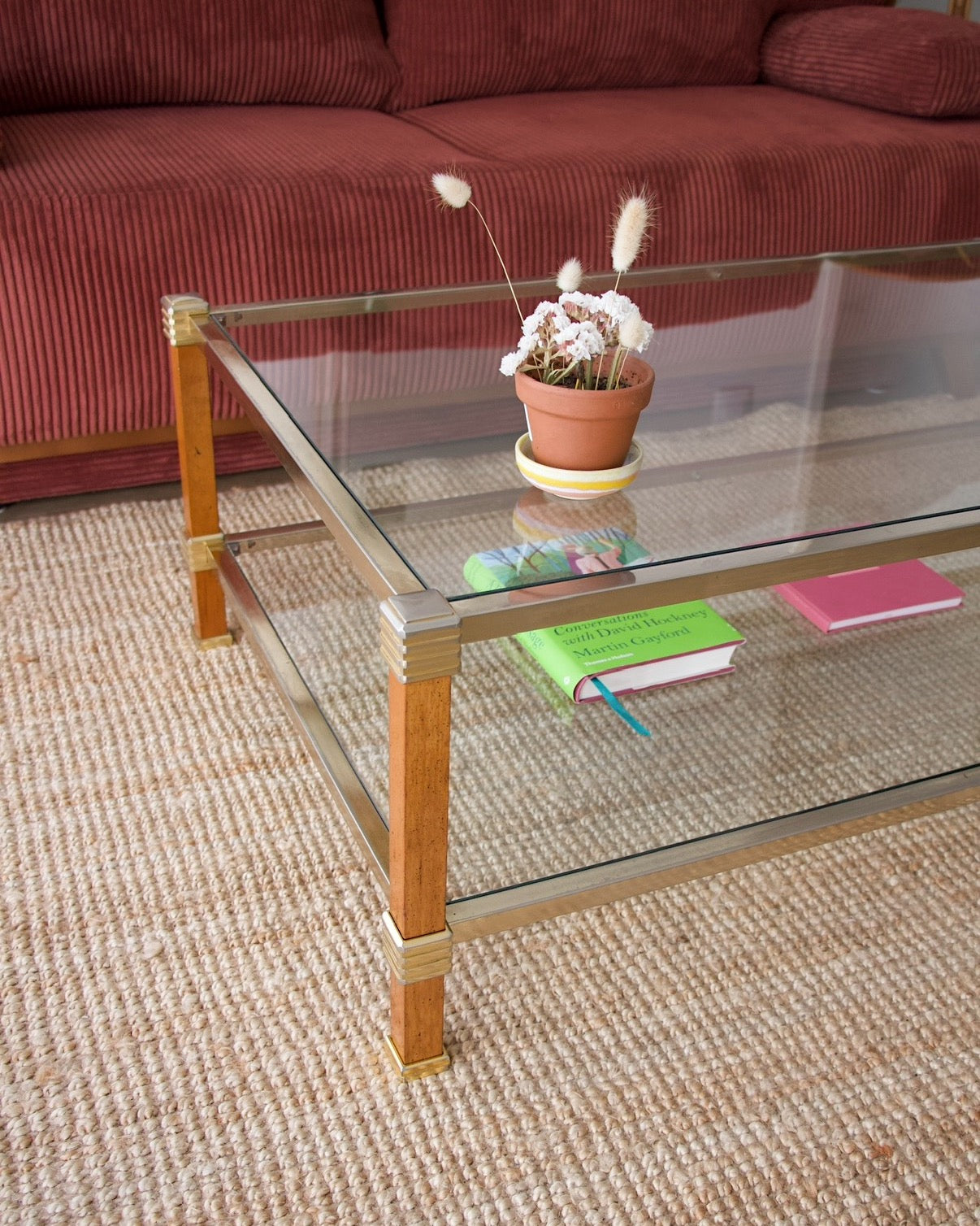 Table basse double plateau années 70