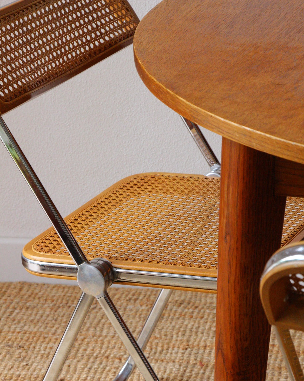 3 chaises italiennes Plia Canne par Giancarlo Piretti