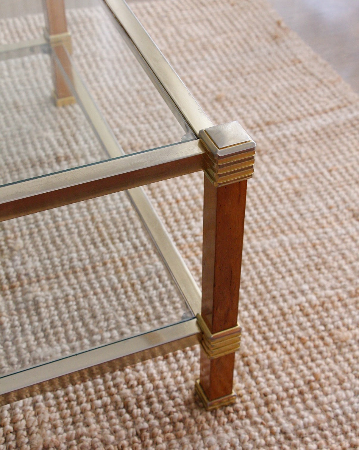 Table basse double plateau années 70