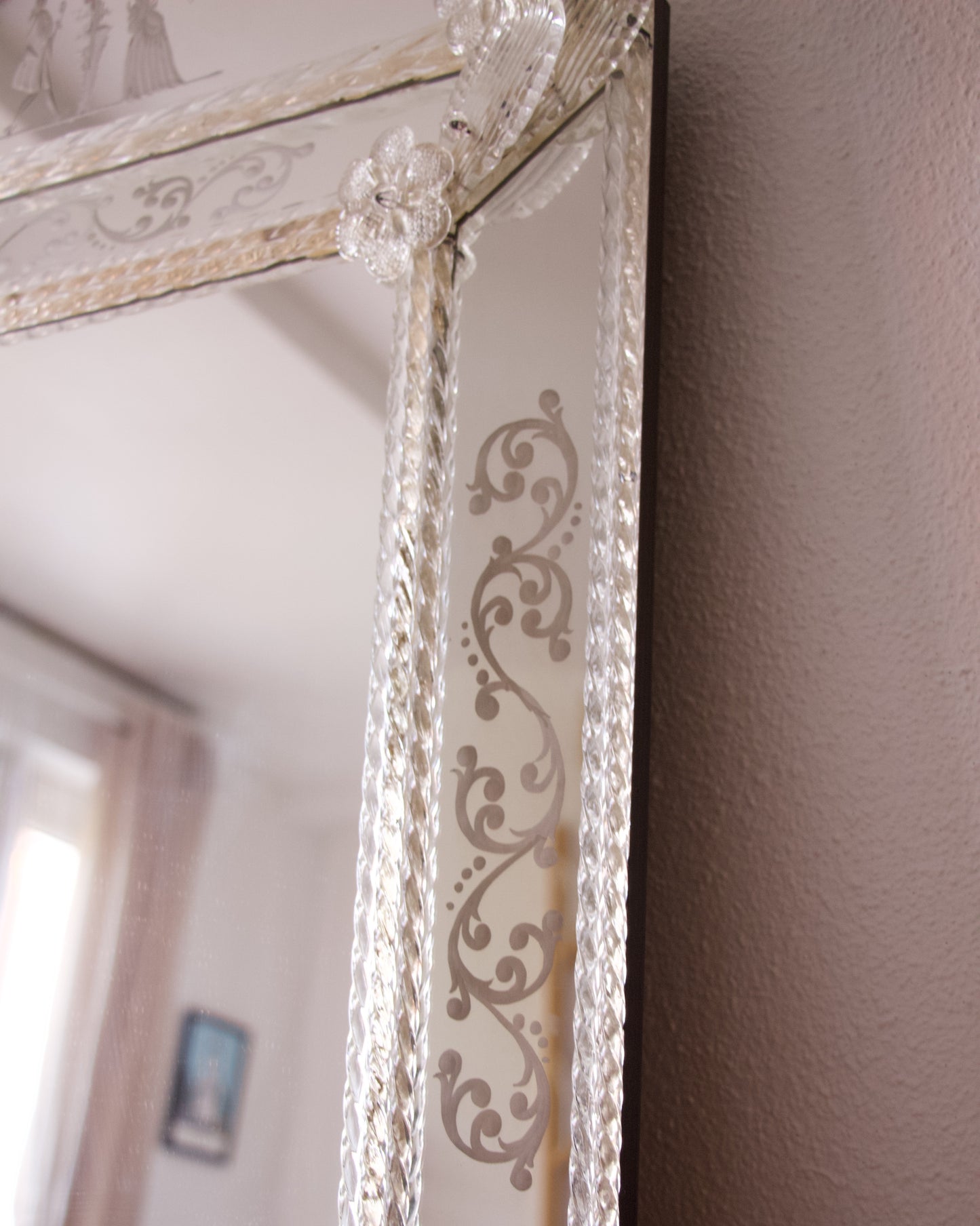 Miroir vénitien verre de murano