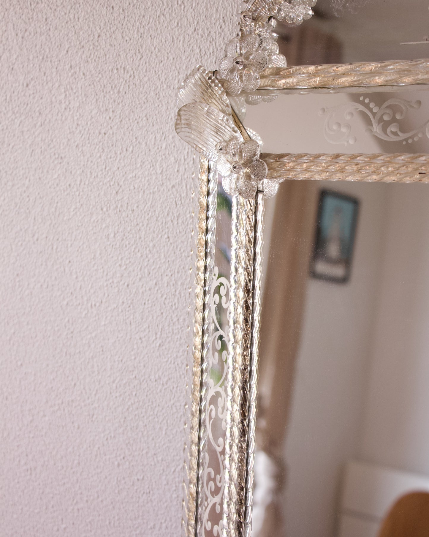 Miroir vénitien verre de murano