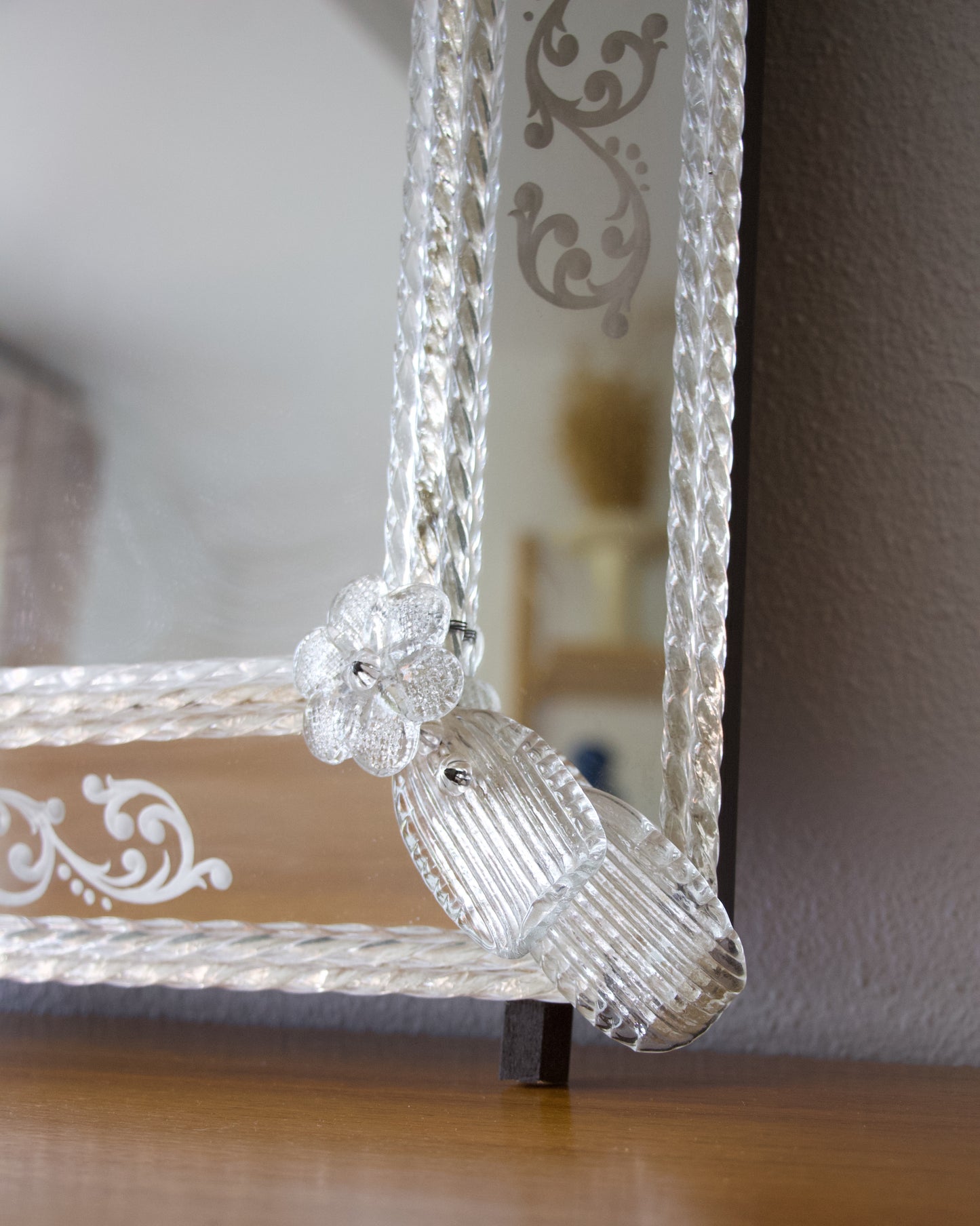 Miroir vénitien verre de murano