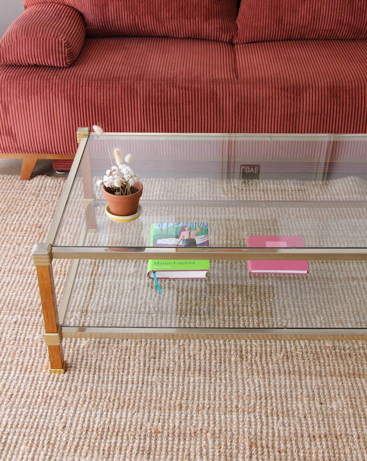 Table basse double plateau années 70