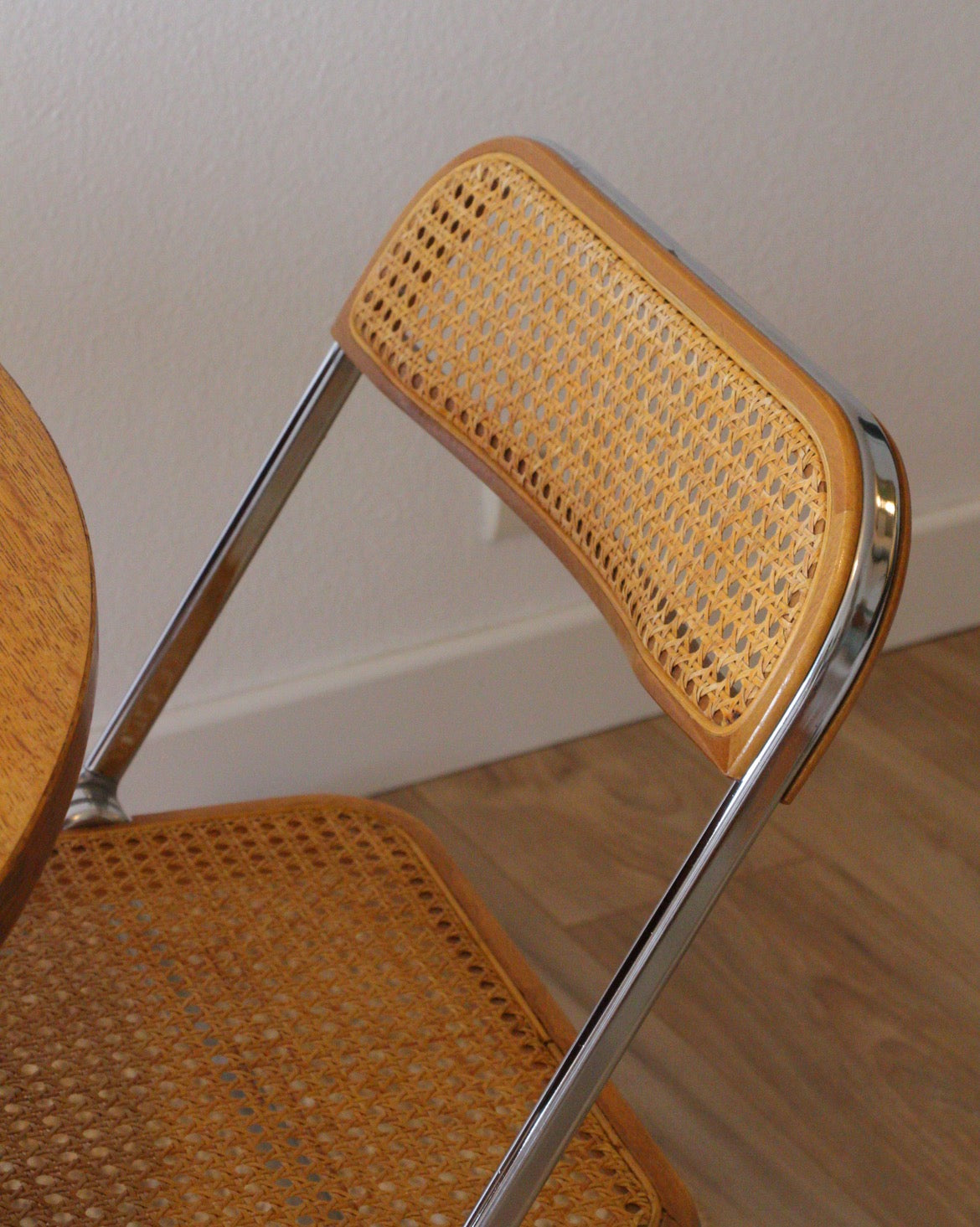 3 chaises italiennes Plia Canne par Giancarlo Piretti