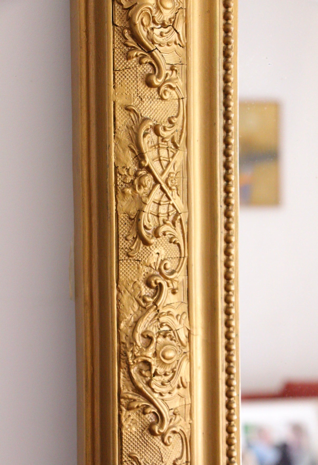 Miroir Louis-Philippe Doré Vintage