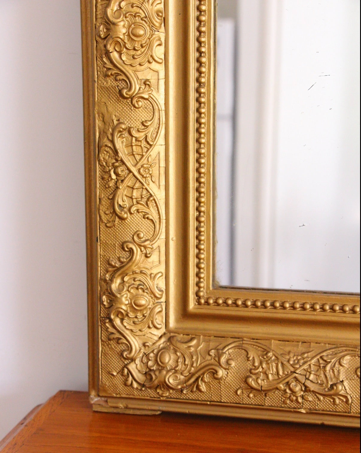 Miroir Louis-Philippe Doré Vintage
