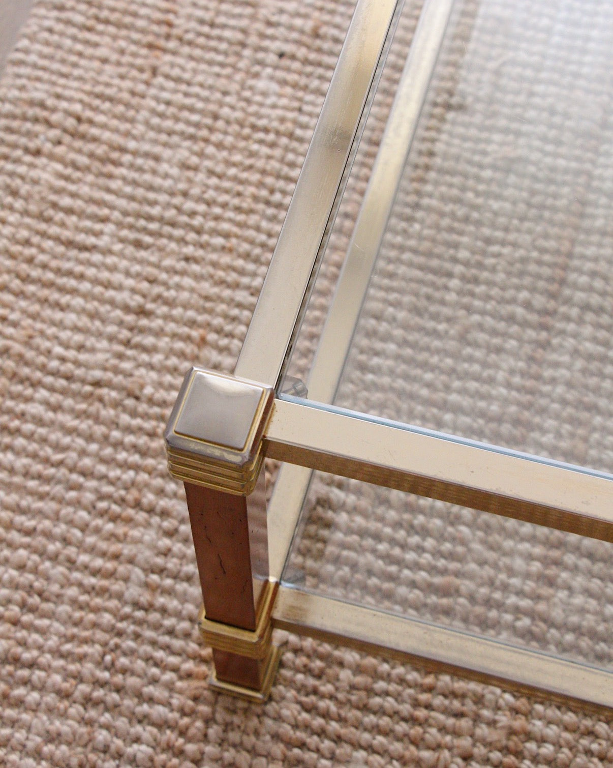 Table basse double plateau années 70