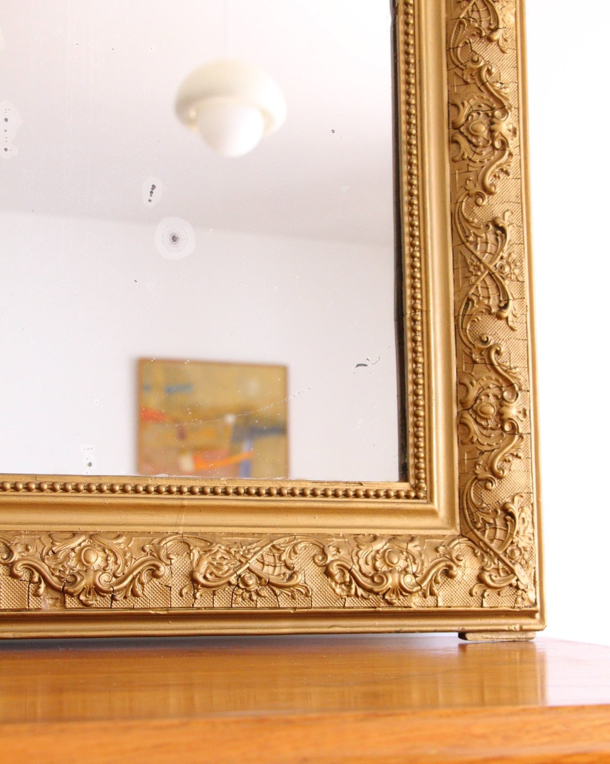 Miroir Louis-Philippe Doré Vintage