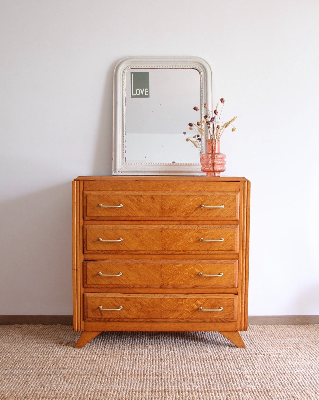 Commode en bois années 60 - Brocante Vannes décoration et mobilier vintage 