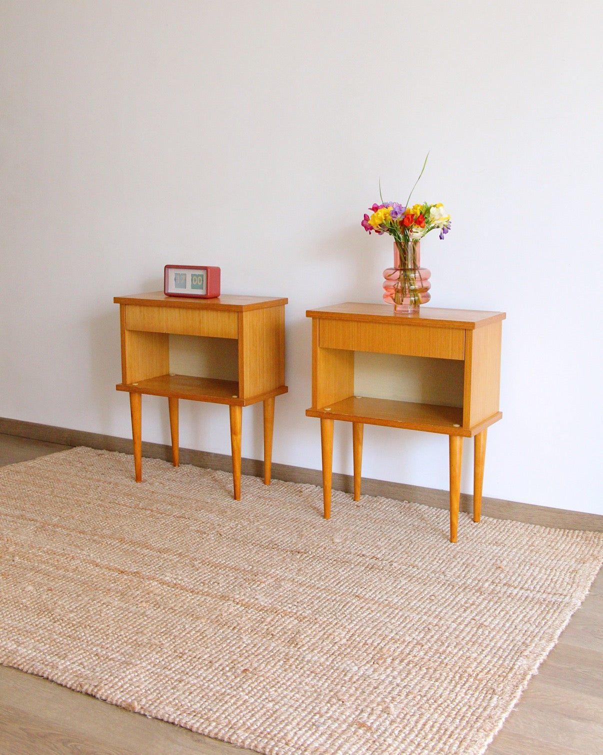 Paire de tables de chevet, années 50/60