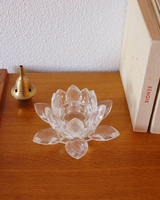 Bougeoir lotus cristal